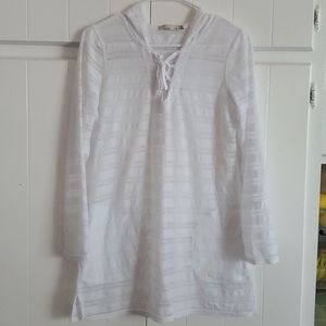 Prana Beach cover up with hood and pockets